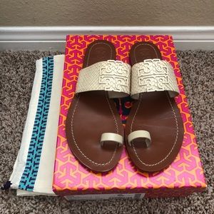 Tory Burch Snake Print Melinda Sandal - 7 1/2